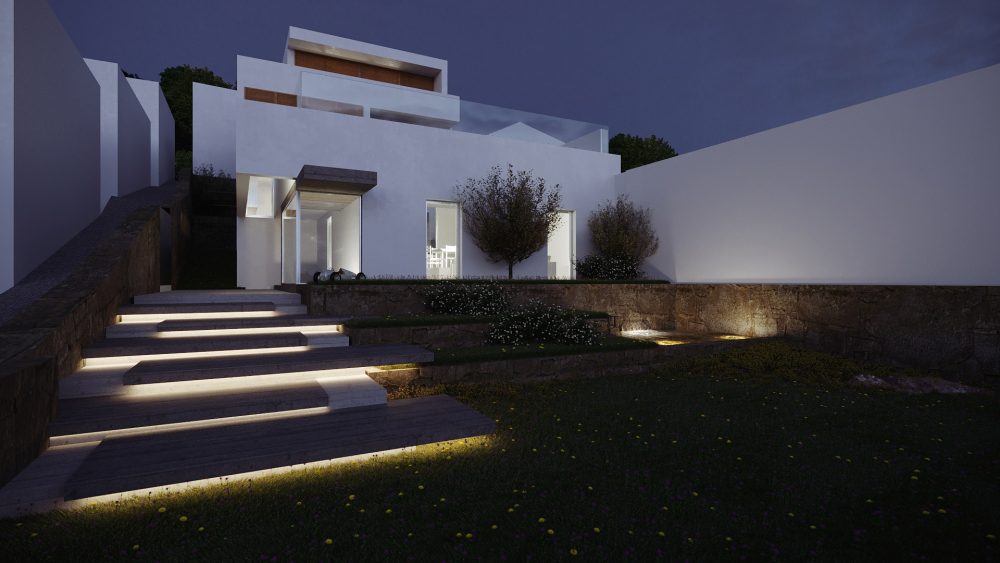 projecto habitação alçado noite