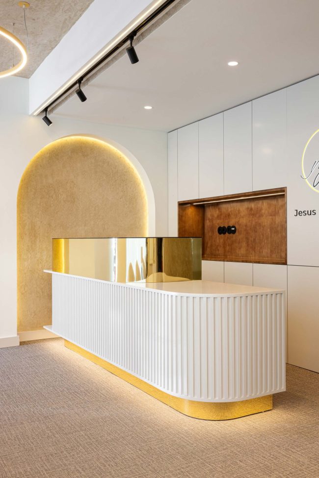 balcao de recepcao para clinica