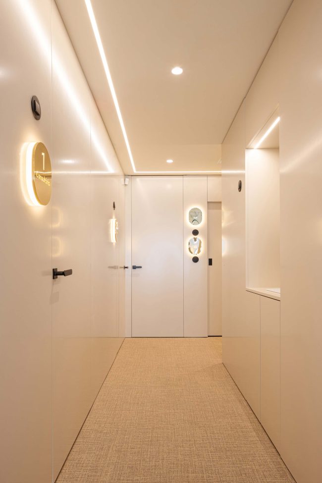 corredor de clinica dentaria - projeto de arquitetura