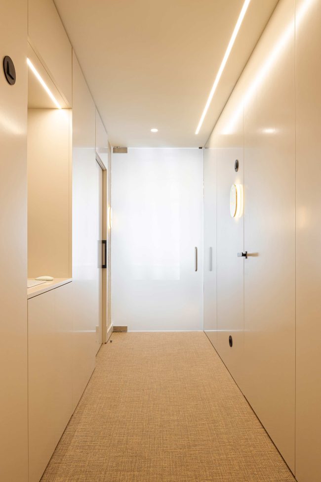 corredor de clinica dentaria - projeto de arquitetura