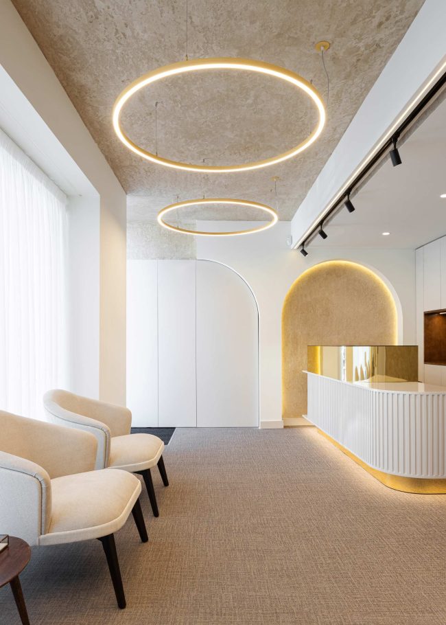 projeto de arquitetura clinica - zona de recepcao